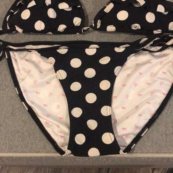 💖SALE Pink Victoria Secret dot bikini size s - Picture 2 of 5